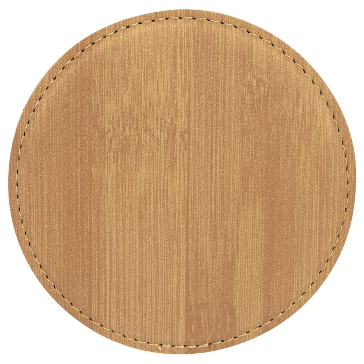 Round Bamboo Laserable Leatherette Coaster 4", Pack of 6 - Inkfinitee Sublimation