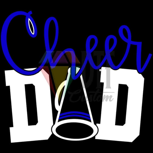 Cheer Dad White-Blue DTF transfer design