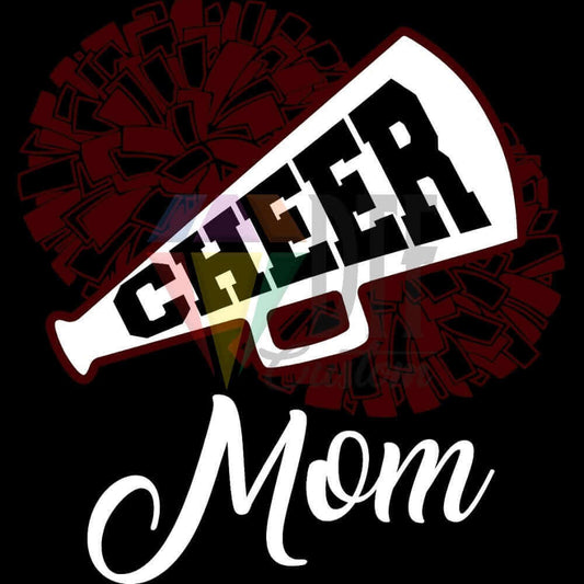 Cheer Mom Maroon DTF transfer design