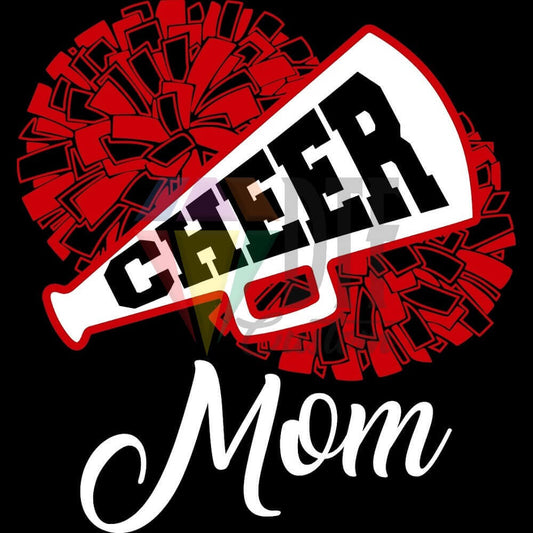 Cheer Mom Red DTF transfer design