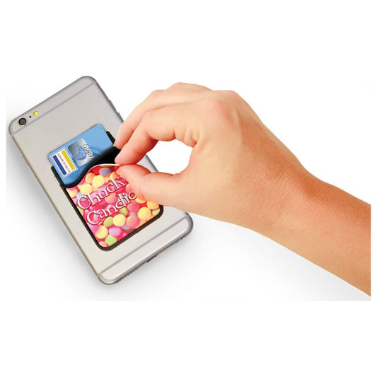 Sublimation Cellphone Card Holder Silicon with Removable Cleaning Cloth