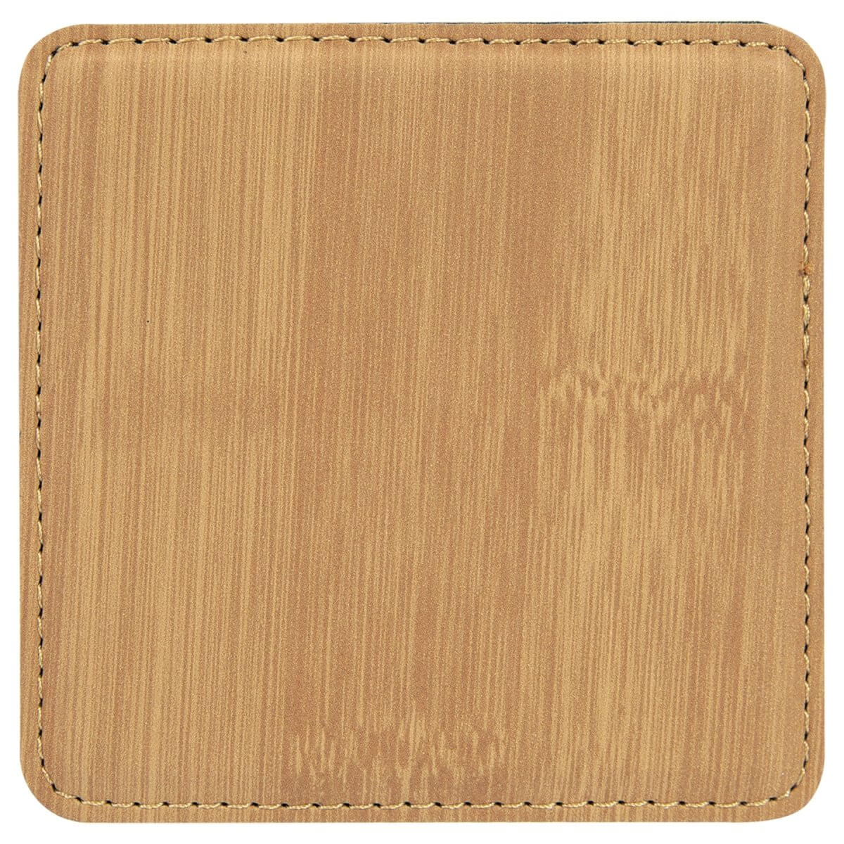 Square Bamboo Laserable Leatherette Coaster 4" x 4", Pack of 6 - Inkfinitee Sublimation