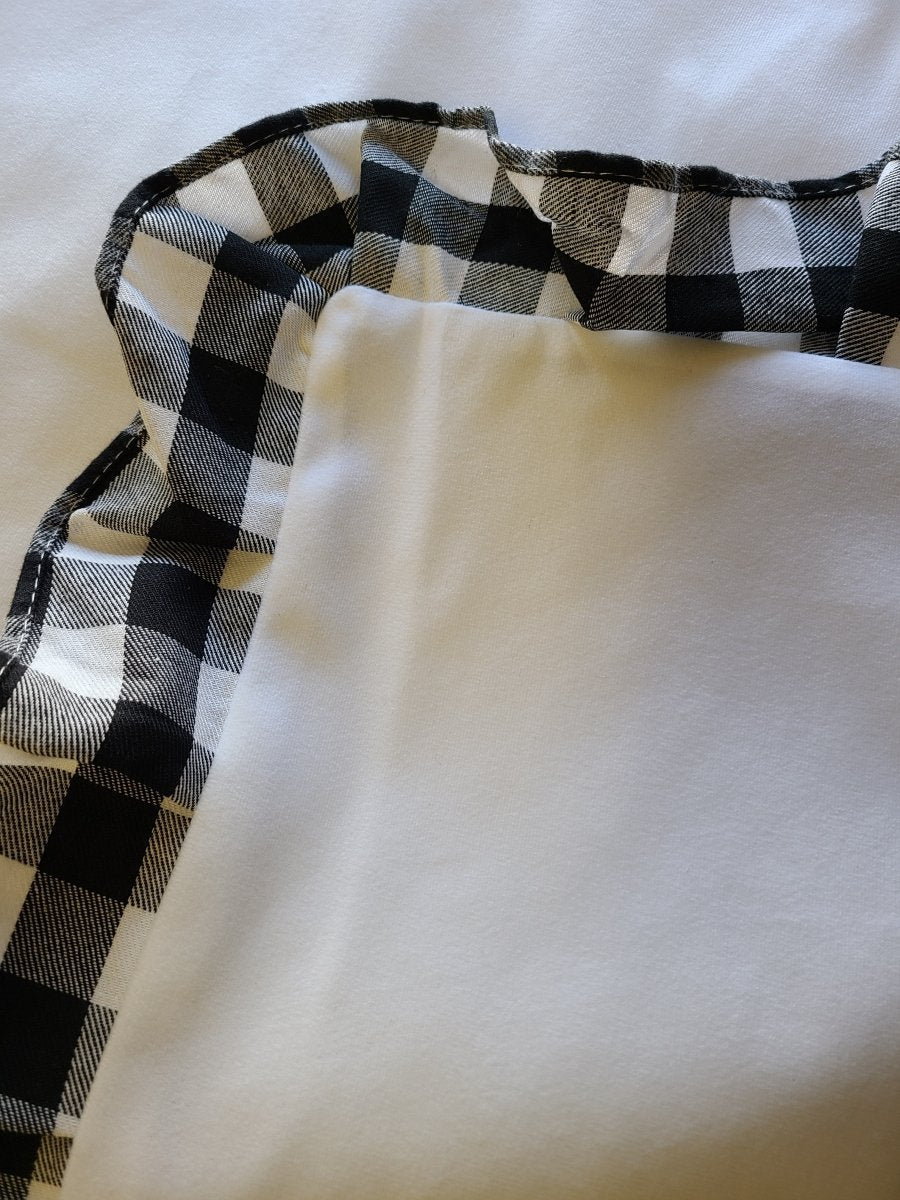 Sublimation Pillowcase Plaid Ruffles Polyester Plush (sold individually) - Inkfinitee Sublimation